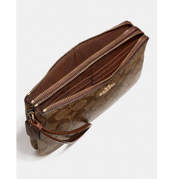 COACH large wristlet DOUBLE ZIP WALLET - Picture 8 of 13